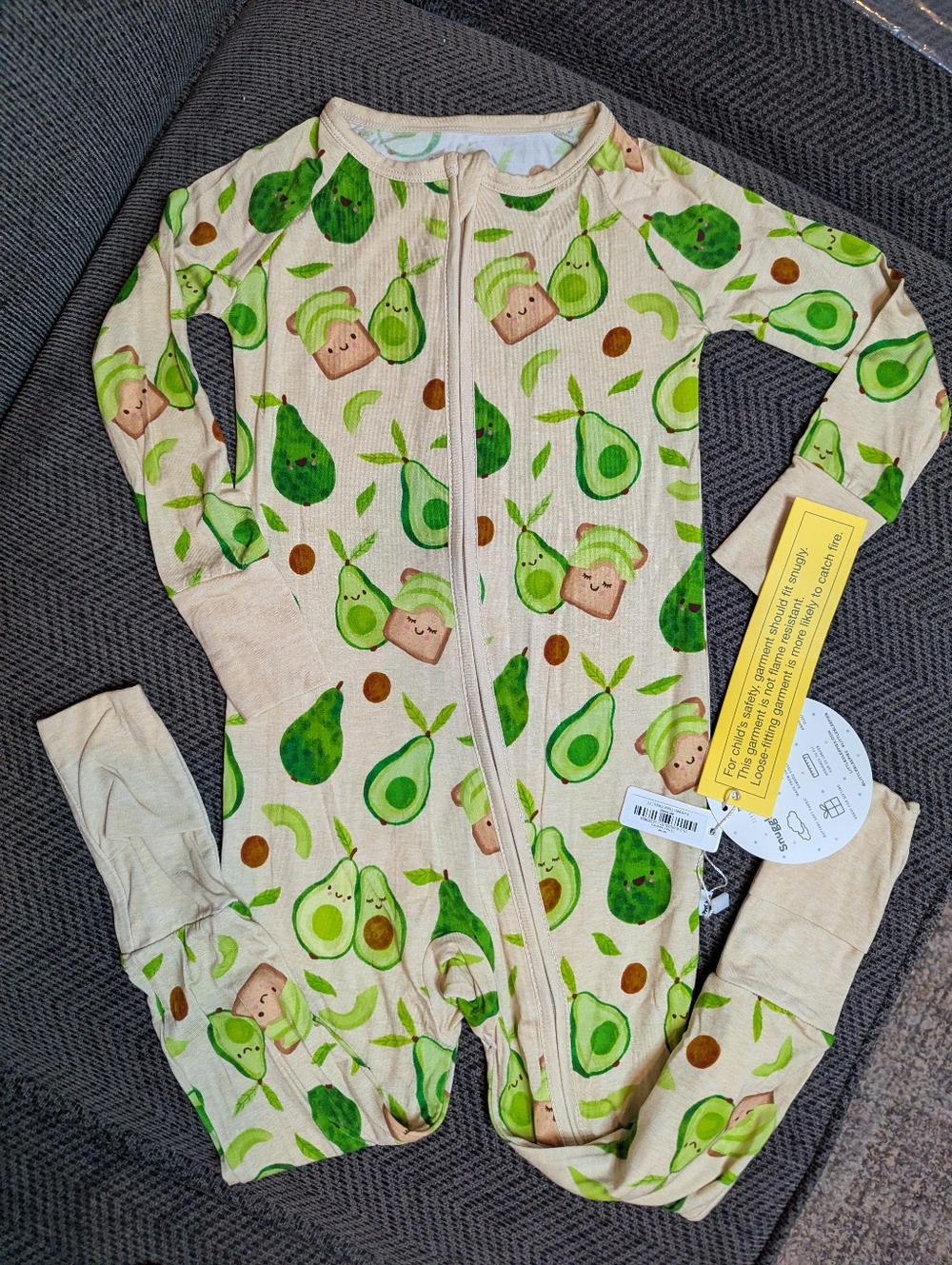 Little Sleepies NWT 2T Zippy Avocado Print